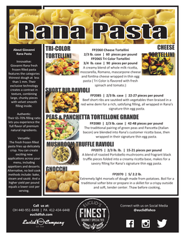 Rana Pasta TORTELLINI 2/3 Lb