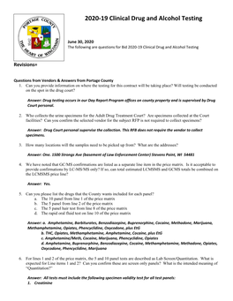 2020-19 Clinical Drug and Alcohol Testing