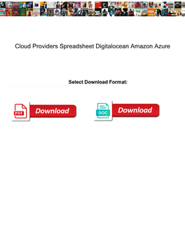 Cloud Providers Spreadsheet Digitalocean Amazon Azure