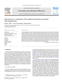 Personality and Individual Differences 45 (2008) 401–405