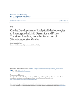On the Development of Analytical Methodologies to Interrogate The