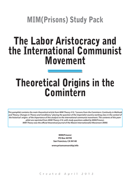 The Labor Aristocracy and the International Communist Movement