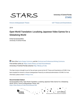Localizing Japanese Video Games for a Globalizing World
