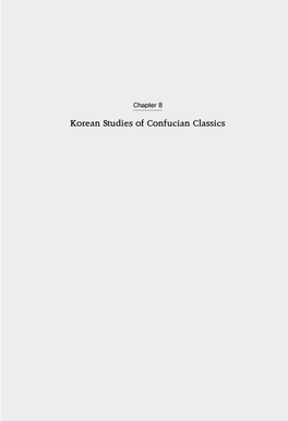 Korean Studies of Confucian Classics 1