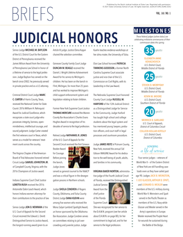 JUDICIAL HONORS Commission Dates This Spring