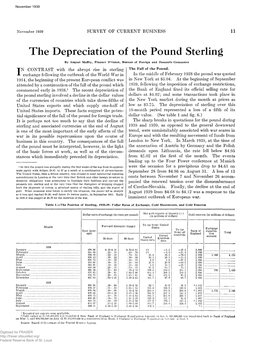 Depreciation of the Pound Sterling