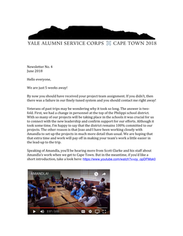 YASC Cape Town Newsletter #4