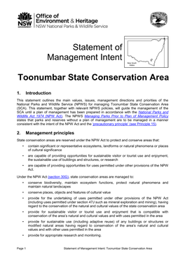 Toonumbar State Conservation Area