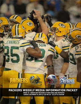 Packers at Patriots Week 15 Release Updated.Indd