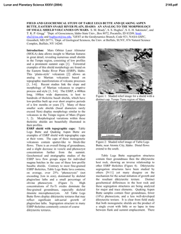 Field and Geochemical Study Of