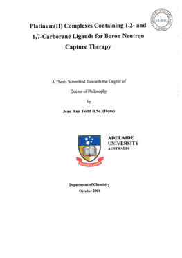 And 1,7-Carborane Ligands for Boron Neutron Capture Therapy