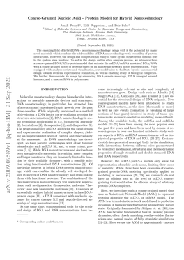 Arxiv:2009.09589V1 [Q-Bio.BM] 21 Sep 2020