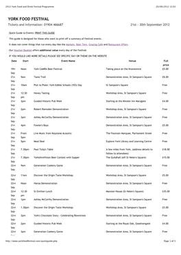 2012 York Food and Drink Festival Programme 20/09/2012 12:03