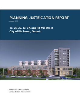 PLANNING JUSTIFICATION REPORT August 2019