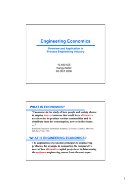 Engineering Economics