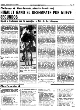 Hinault Gano El Desempate Por Nueve