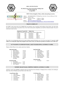 Heel and Toe 2013/2014 Number 30