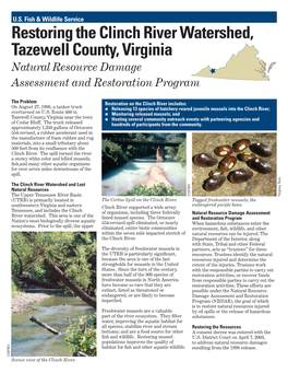 Restoring the Clinch River Watershed, Tazewell County, Virginia Natural Resource Damage Assessment and Restoration Program