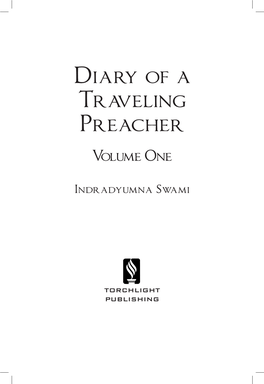 Diary of a Traveling Preacher