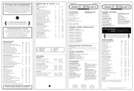 Mcnellies Monthly Beer Menu