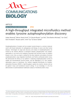 A High-Throughput Integrated Microfluidics Method Enables