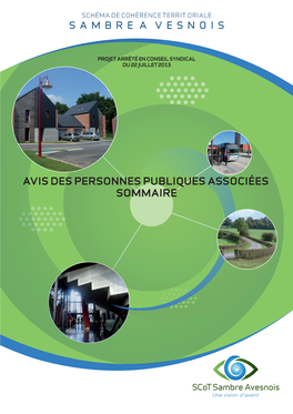 Avis Des Personnes Publiques Associées Sommaire