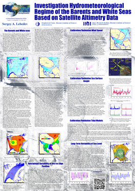 Investigation Hydrometeorological Regime of the Barents and White Seas