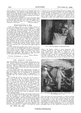 NATURE [October 27, 1904 Sequent Report of This Discussion in Your Journal These Views Is Blown in Bv Powerful High-Speed Fans Working with Were Suppressed