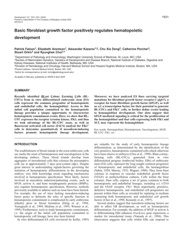 Hemangioblast Development