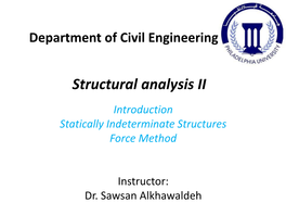 Analysis of Statically Indeterminate Structures by the Force Method