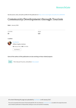 Community Development Through Tourism