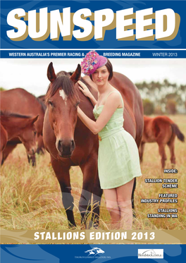 SUNSPEED WINTER 2013 to SELECT the RIGHT STALLION for YOUR Contents