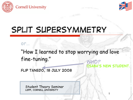 Split Supersymmetry