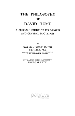 The Philosophy David Hume