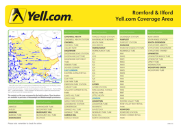 Romford & Ilford Yell.Com Coverage Area