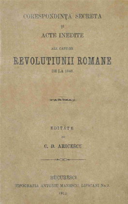 Revolutiunii Romane De J.A