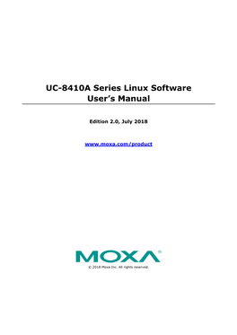 UC-8410A Series Linux Software User's Manual