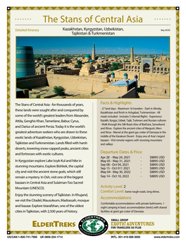 Download the Stans of Central Asia Detailed Itinerary