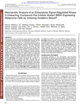 Mechanistic Analysis of an Extracellular Signal-Regulated