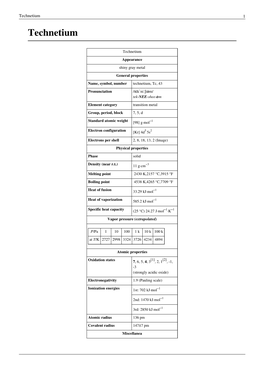 Technetium 1 Technetium