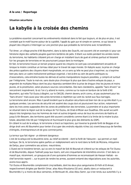 La Kabylie À La Croisée Des Chemins