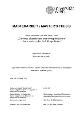 Masterarbeit / Master's Thesis