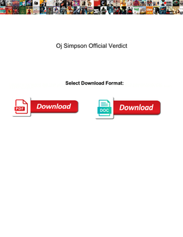 Oj Simpson Official Verdict