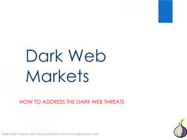 How to Address Dark Web Markets