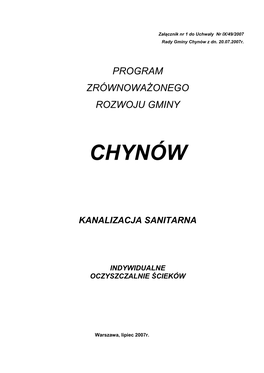 Program Zrównowaśonego Rozwoju Gminy