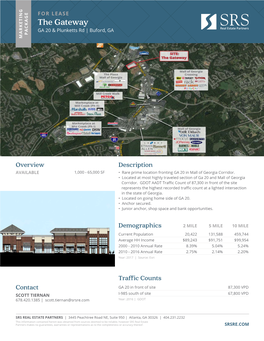 The Gateway GA 20 & Plunketts Rd | Buford, GA PACKAGE MARKETING