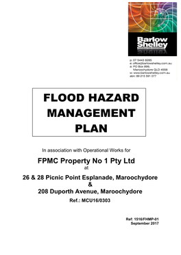 Flood Hazard Management Plan