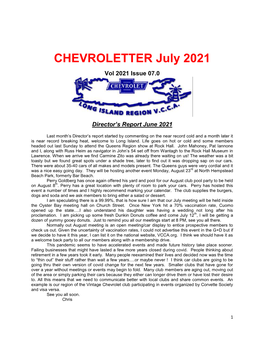 CHEVROLETTER July 2021