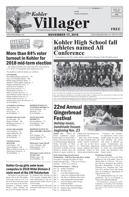 Kohler High School Fall Athletes Named All Conference