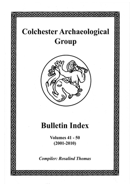 Bulletin Index Vols 41-50